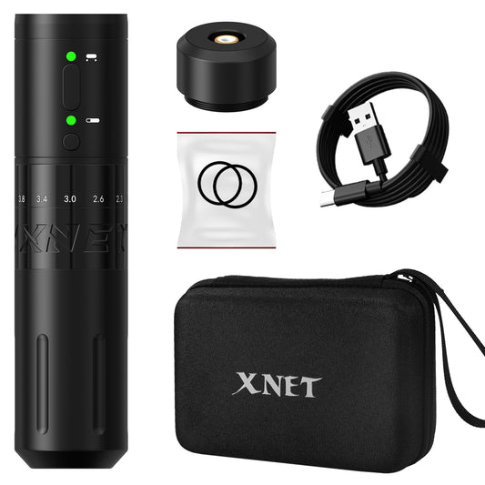 XNET E1 Wireless Tattoo Machine Pen 2.0-4.2 Adjustable Stroke Custom Motor 2000mAh Battery Makeup Microplasty Pen For Tattoo Art