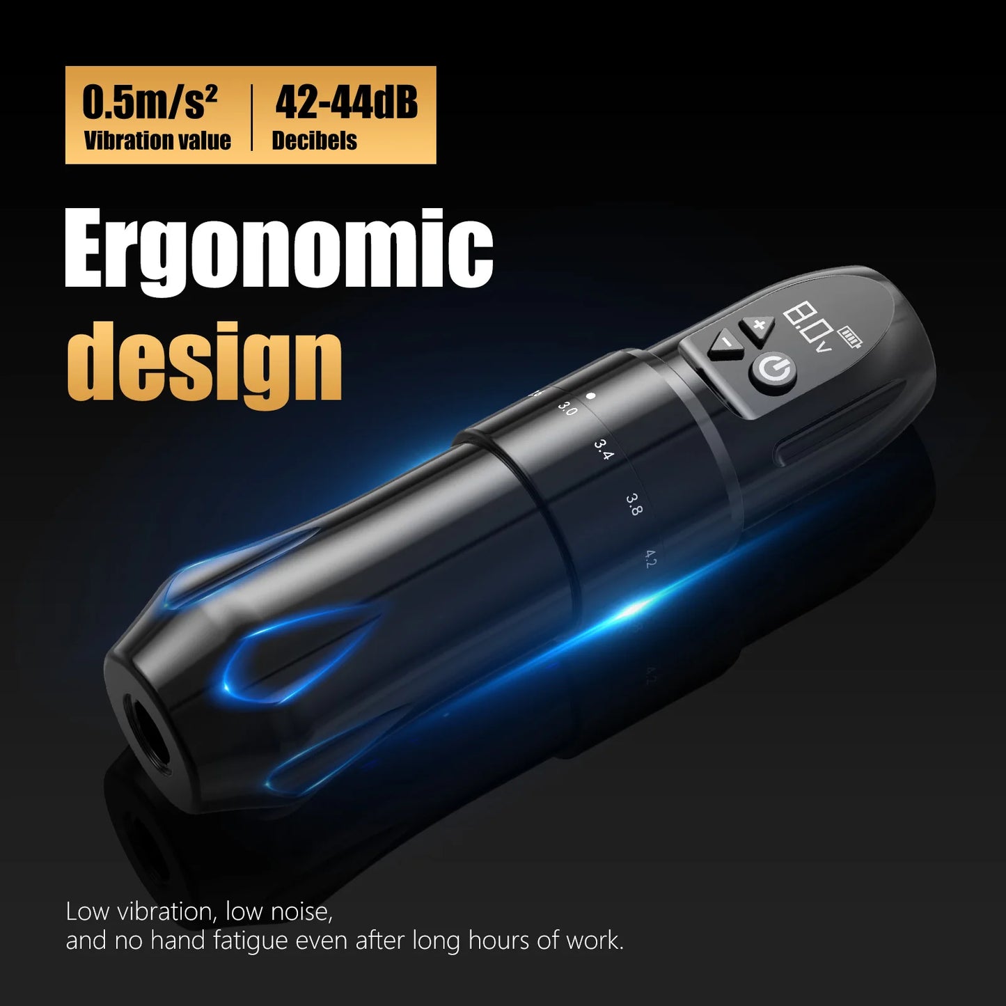 Ambition Boxster Adjustable Wireless Tattoo Machine Pen 2.0-4.2mm Battery 1800mAh For Dotwork Tattoo Makeup Microplasty Tattoo