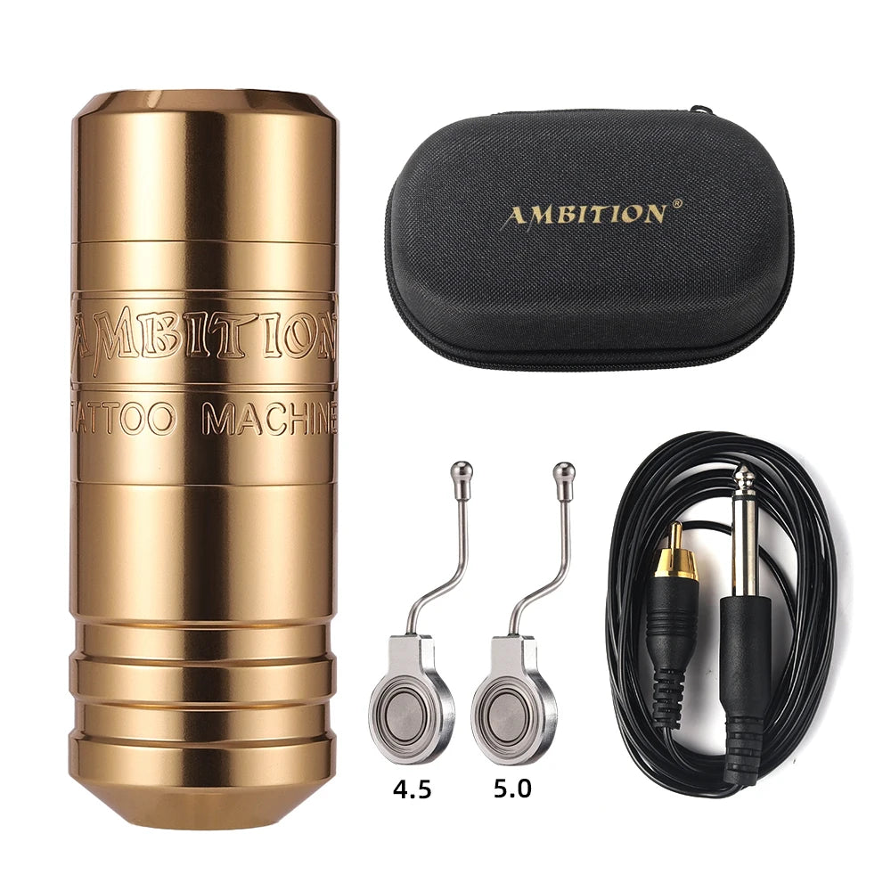 Ambition Torped 32 Stroke 4.0-4.5-5.0mm Rotary Tattoo Pen Machine Powerful Brushless Motor With RCA Cord For Tattoo Artists