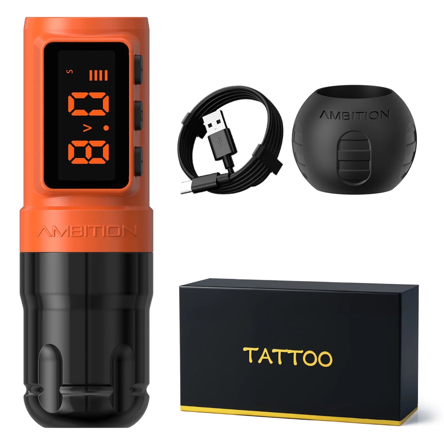 Ambition Bolt-X Tattoo Machine Pen 1600mAh Wireless Power Supply Permanent Makeup Coreless Motor Direct Drive Tattoo Gun For Art
