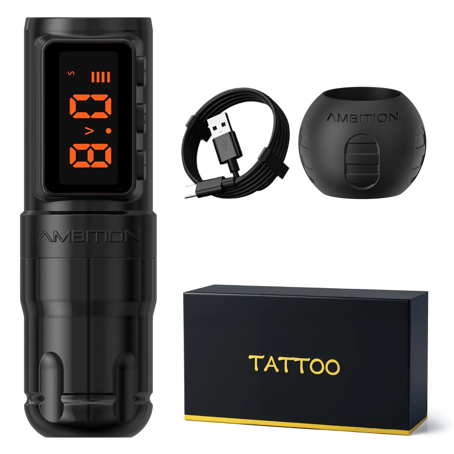 Ambition Bolt-X Tattoo Machine Pen 1600mAh Wireless Power Supply Permanent Makeup Coreless Motor Direct Drive Tattoo Gun For Art
