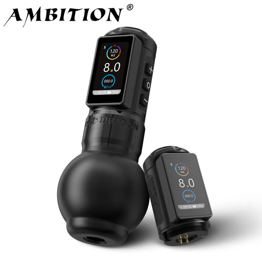 Ambition Traveler-T1 Grip 54mm Brushless Motor Wireless Tattoo Machine Stroke 4.0mm Straight rod Pen Battery Capacity 2000mAh