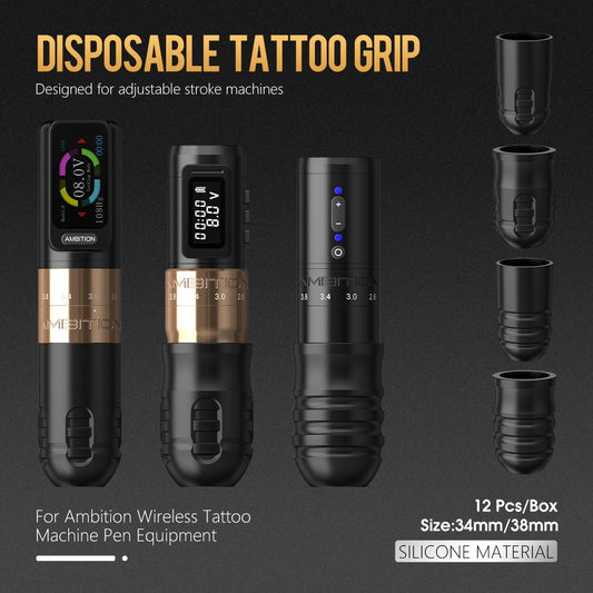 Ambiton P1 Adjustable Scale Tattoo Machine  Series Disposable Handle 34mm 38mm Suitable for Mars-U Seher Nijia Tattoo Pen