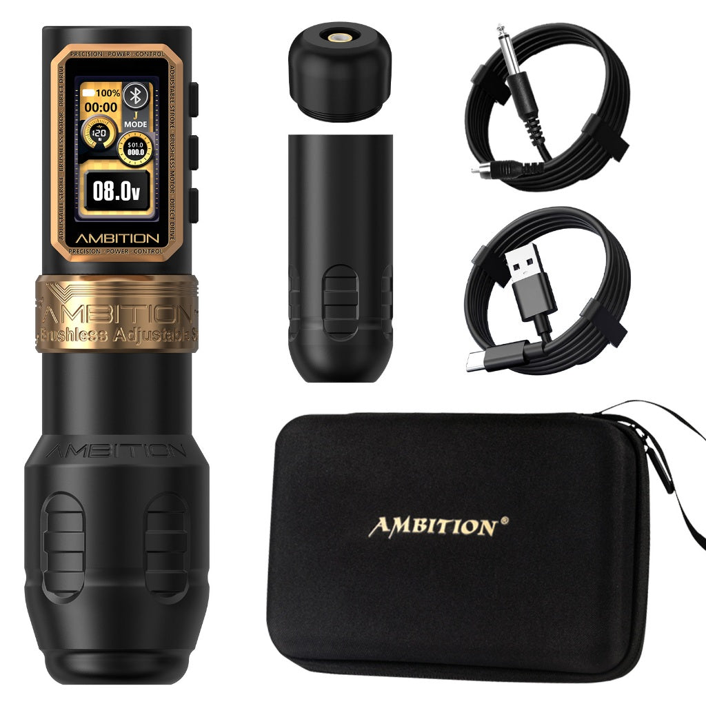 Ambition Epoch Max Brushless Tattoo Machine 270g.cm High Torque Direct Adjustment Eccentric Wheel No Disassembly Required 1-5mm Stroke Each Gear 0.5mm Adjustment Tangent/Fogging One Machine
