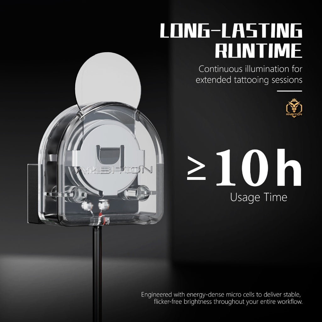 Farewell to the Vision Blind Area!Ambition Tattoo External Hanging Light Highlight Focusing Precise Needle Falling 5g Zero Inductance Cloth Discharge Prevent Secondary Pollution Tattoo Machine Universal Lighting