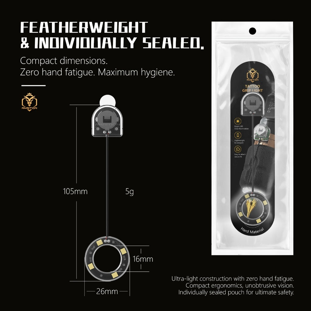 Farewell to the Vision Blind Area!Ambition Tattoo External Hanging Light Highlight Focusing Precise Needle Falling 5g Zero Inductance Cloth Discharge Prevent Secondary Pollution Tattoo Machine Universal Lighting
